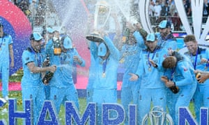 The England cricket team celebrate their World Cup triump