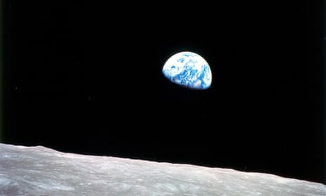 Flat Earthers believe this photo of the Earthrise taken in 1968 from Apollo 8, is a fake.