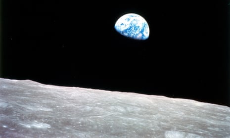 Earthrise on the moon