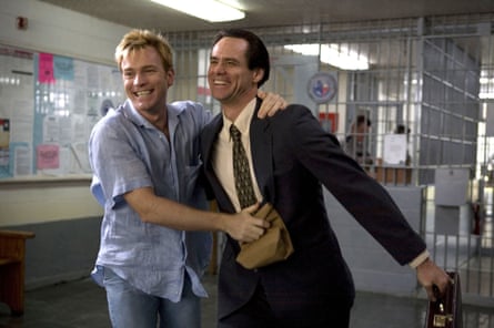 With Jim Carrey in I Love You Phillip Morris.