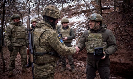 Ukrainian president Volodymyr Zelenskiy visited frontline positions in the Donetsk region last week