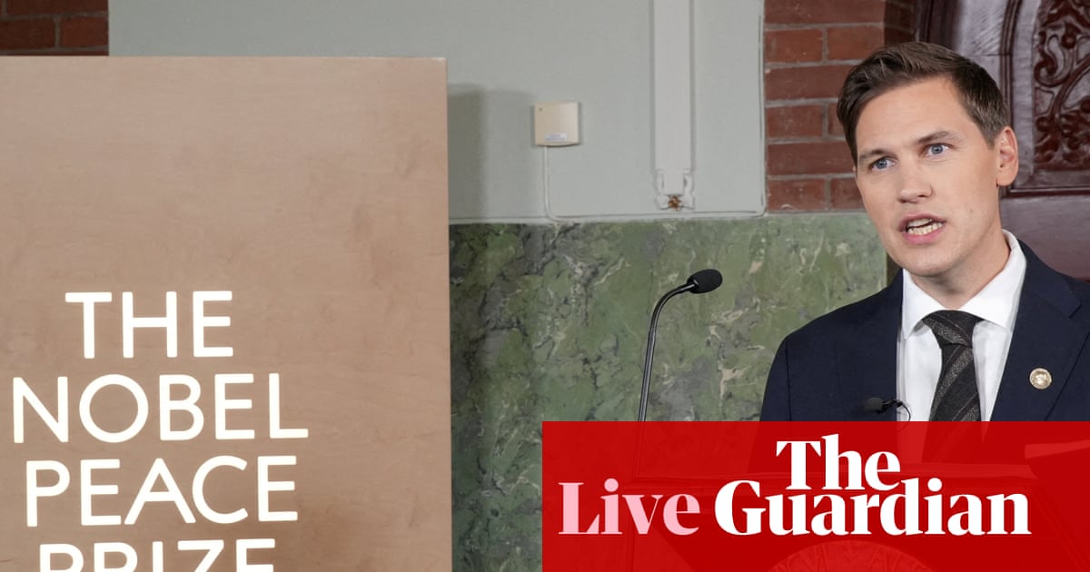 Winner of 2026 Nobel Peace Prize to be announced - Europe live