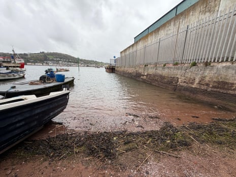 Significant risk to bathers warning after sewage discharge incident at Gales Hill, Teignmouth, Devon, in April. South West Water were working with Devon Highways to investigate.