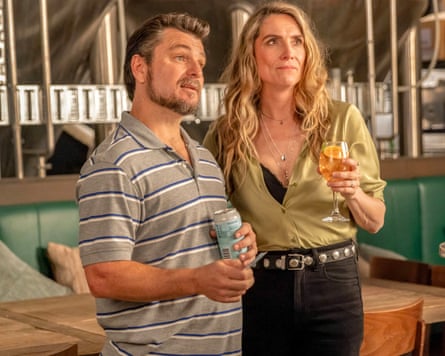 Justin Rosniak as Alistair and Genevieve Hegney as Chiara in Colin from Accounts season three.