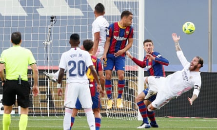 Clément Lenglet: ‘Without the ball, Spurs are the best. We have to improve with it’ | Tottenham Hotspur 2 Real Madrid’s Sergio Ramos is fouled by Clément Lenglet