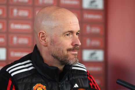 Erik ten Hag takes questions from the media in the build-up to tonight’s FA Cuyp fifth round tie against West Ham.