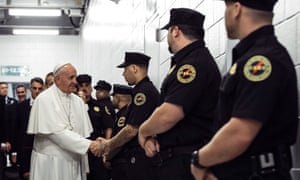 pope at prison justice system must focus on healing and philadelphia correctional officer