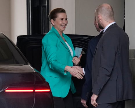 Danish prime minister Mette Frederiksen arrives to meet the king and inform about the election result of the parliamentary election, at Amalienborg Palace in Copenhagen, Denmark.