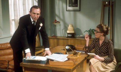 Leonard Rossiter and Sue Nicholls in the BBC’s TV series The Rise and Fall of Reginald Perrin, written by the late David Nobbs.