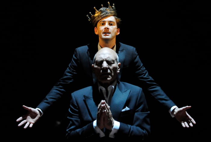 David Tennant (as Hamlet) and Patrick Stewart (as Claudius) in an RSC production of Hamlet.