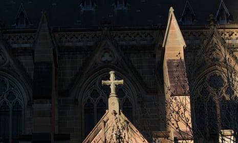 A cross on the exterior of St Mary's Cathedral in Sydney on Monday, June 18, 2012. (AAP Image/April Fonti) NO ARCHIVING