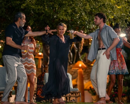 Waleed Zuaiter, Robin Wright and Laurie Davidson in The Girlfriend.