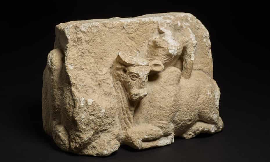 The Surkh Kotal bull was looted from the National Museum of Afghanistan in Kabul almost 30 years ago during the civil war. The British Museum helped to recover the sculpture, carved with bulls in the 2nd century AD.