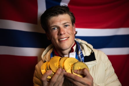 Johannes Høsflot Klæbo won six gold medals at these Winter Olympics.