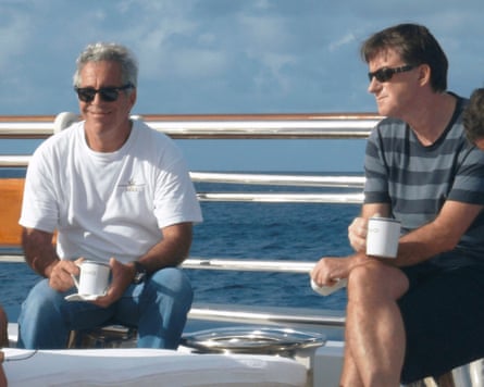 Epstein and Mandelson on a boat in an image from a cache of documents and photos released by the US Department of Justic