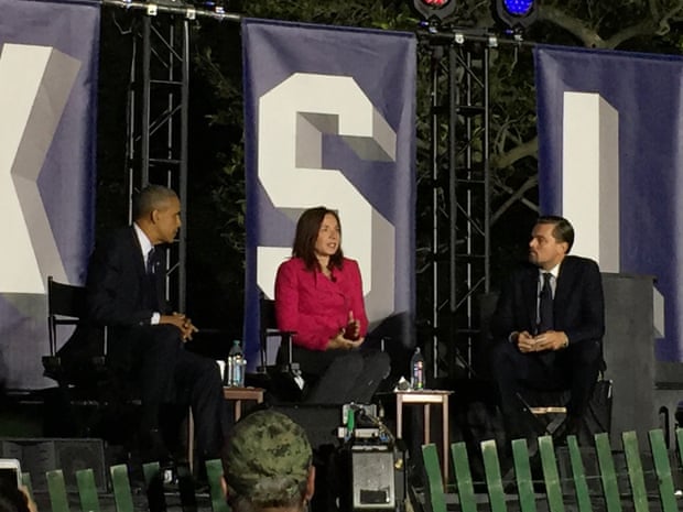 Dr. Katharine Hayhoe discusses the role of Citizens’ Climate Lobby citizen volunteers in building political will for carbon pricing that returns all revenues to households, durign the South by South Lawn featured climate event with Pres. Barack Obama and Leonardo DiCaprio.
