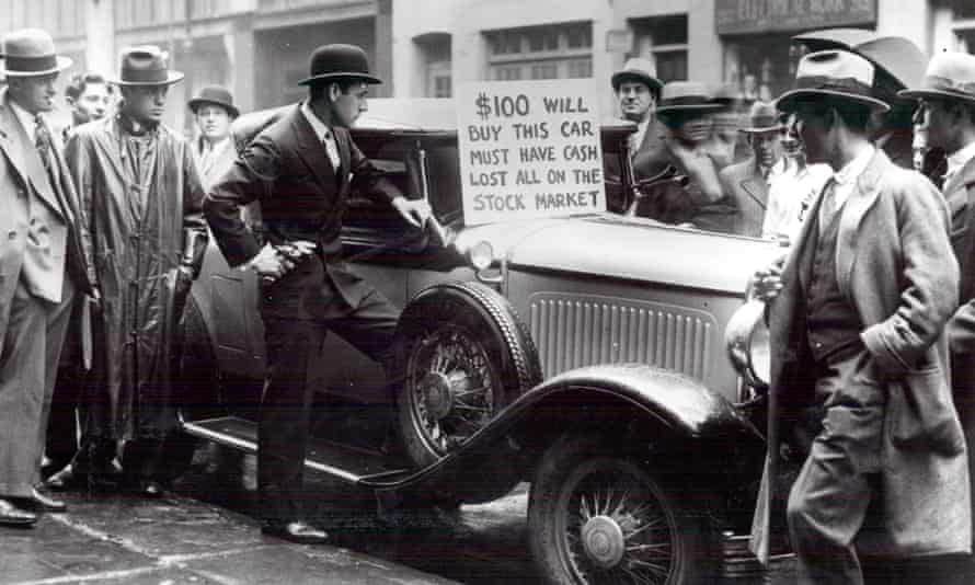 A car goes on sale for $100 after the Wall Street Crash.