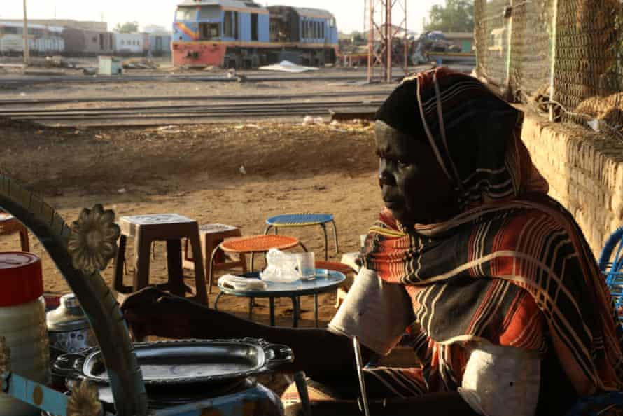 Kaltoom Ilias’ tea stall near the workshops of the Sudan Railway Corporation in Atbara