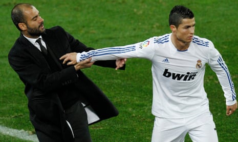 Pep Guardiola and Cristiano Ronaldo