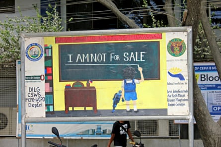 An anti-child abuse sign by a school in Cebu, the Philippines.