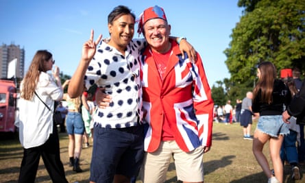 Nutty dressers … Rhik starts his festivals odyssey at Madness’s Jubilation event in London.