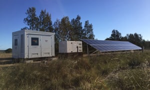 One of Rodney Locke’s solar-storage power system in Western Australia