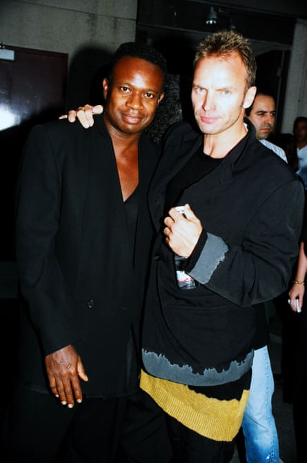 David Sancious with Sting at the 1993 MTV video music awards in Los Angeles.