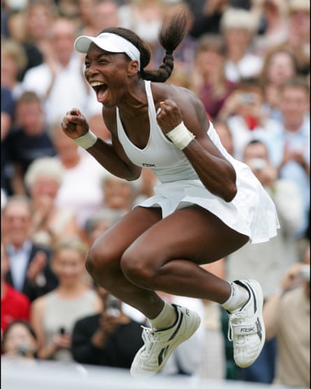 Venus Williams jumps for joy