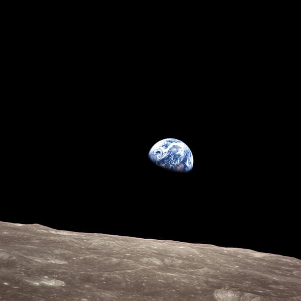 Apollo 8, December 24, 1968, Earthrise by William Anders during the first crewed mission to orbit the Moon and return, as NASA puts it.
