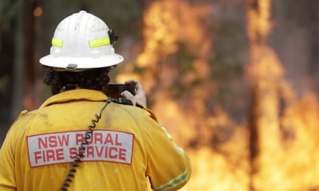 A firefighter at a controlled burn near Tomerong, NSW