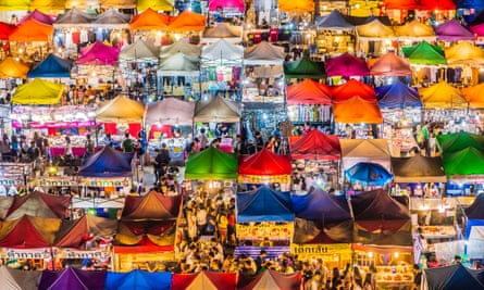 Rod Fai night market. Bangkok’s markets are increasingly under threat as luxury developments spread across the city.