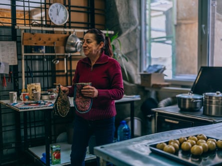 Food cooked for animals on a wood stove during blackouts.