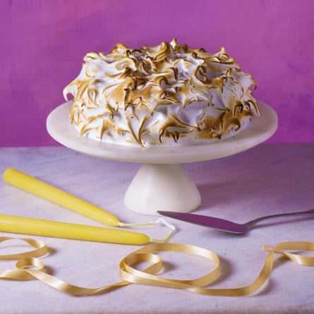 Nigella Lawson’s toasted marshmallow and rhubarb cake