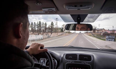 Rodriguez driving in Hatch, New Mexico.