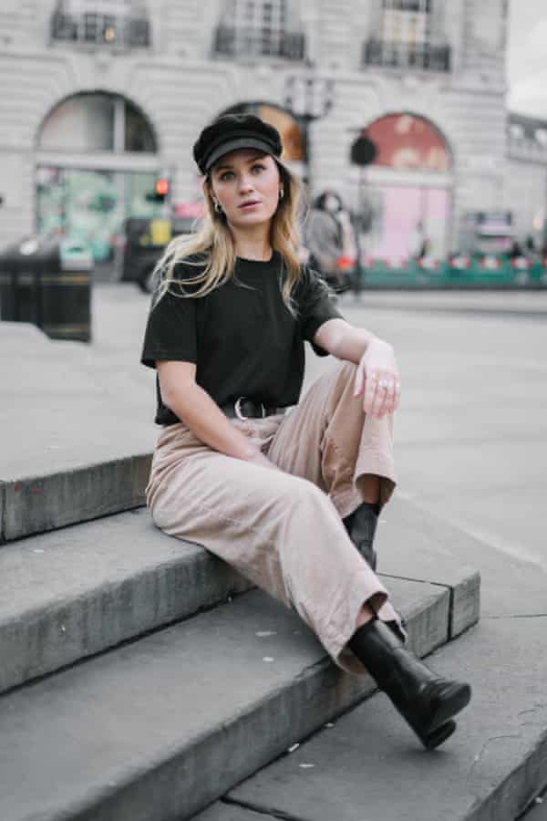 A model wears a Yes Friends T-shirt by Sam Mabley