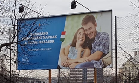 The ‘happy couple’ image used in the Hungarian government’s family values campaign.