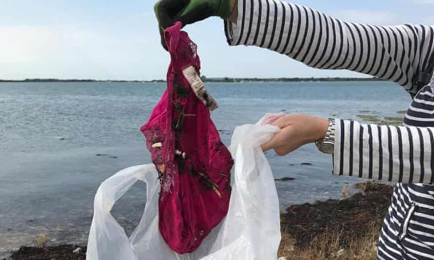 Pink underwear found by Tim Peake during a Marine Conservation Society litter pick in September
