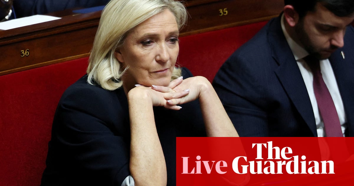 Trump offers backing for Marine Le Pen ahead of rally in Paris to show support for convicted politician Europe live