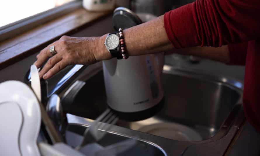Lynette Penfold fills her kettle