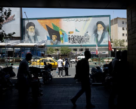 People walking at Enghelab Square in central Tehran, Iran, on Monday