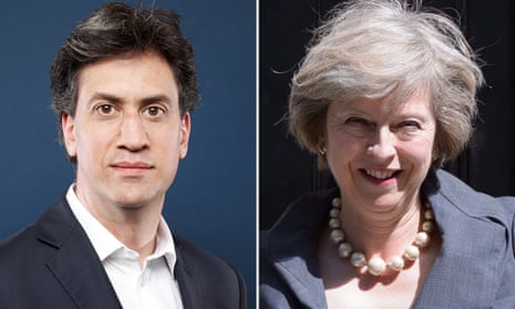 Ed Miliband and Theresa May.
