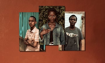 New Rwandans, from left, Yvan Kambari, Esther Iranzi and