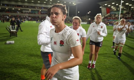 Sarah Hunter after defeat in the World Cup in 2017