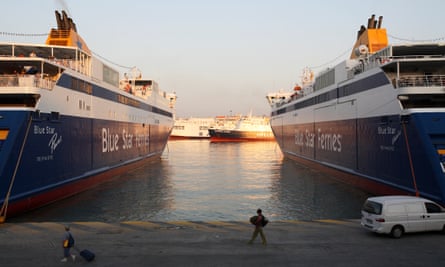 Blue Star ferries in Piraeus.