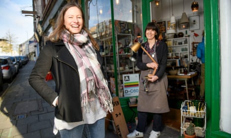 Nathalie Alpi (L) created the Shop Here Not There website to support independent traders in Bristol. 