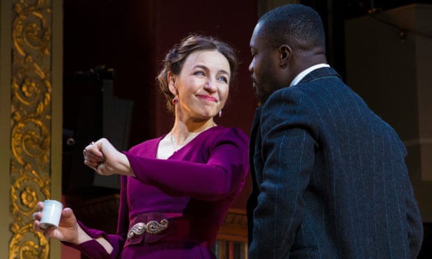 Kirsty Bushell and Jude Owusu in The Cherry Orchard.