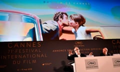 Cannes director Thierry Thierry Frémaux and president Pierre Lescure announce the selection