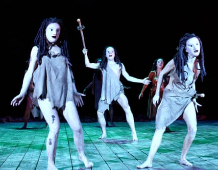 Peter Hall’s staging of The Bacchai at the Olivier theatre, London, in 2002.