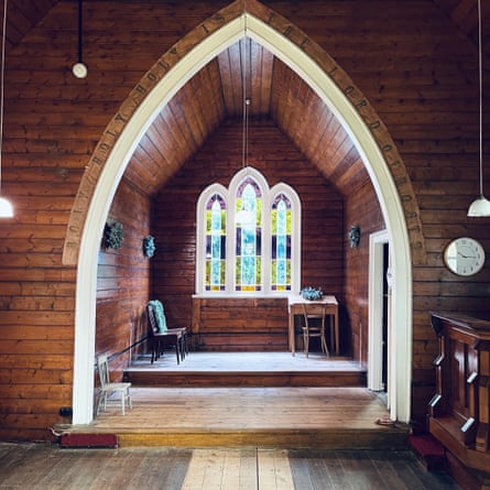 Interior of Wof the Waratah Chapel, Waratah, Tasmania, Australia