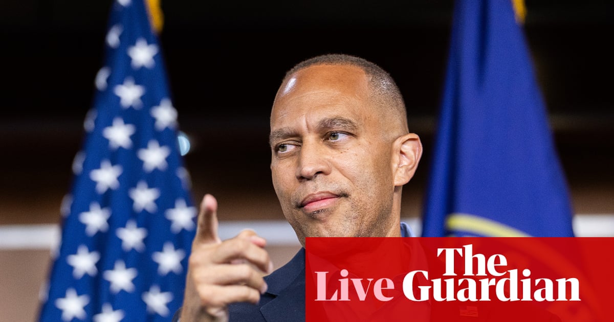 Hakeem Jeffries vows ‘serious response’ after two House Democrats vote with Republicans – US politics live